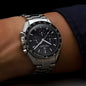 Men Silver Stainless Steel Strap Watch